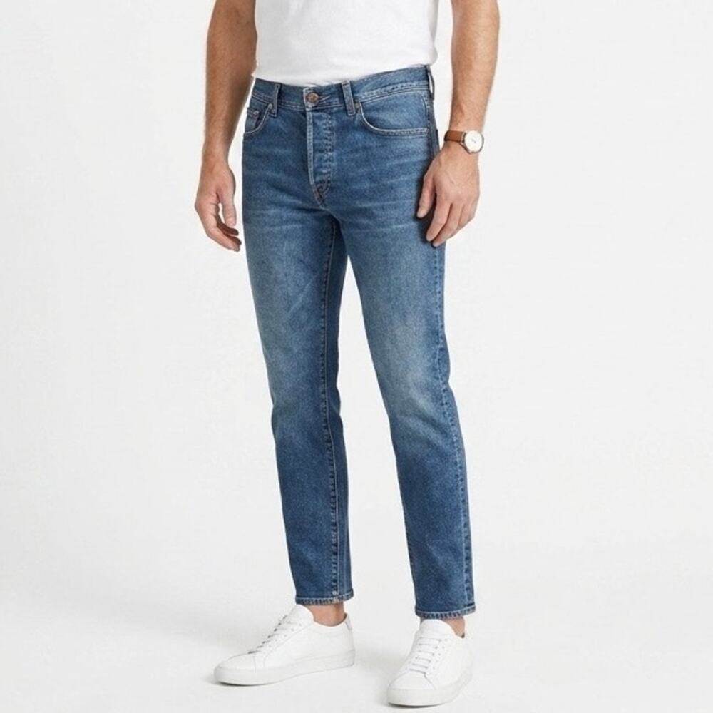 H&M &Denim Men’s Jeans Size 31/30 Slim Skinny Leg Mid Rise Medium Wash Stretch